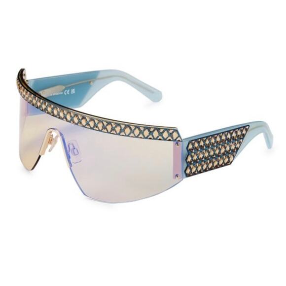 NEW Swarovski 30X Crystal Embellished Gradient Shield Sunglasses - Picture 1 of 8